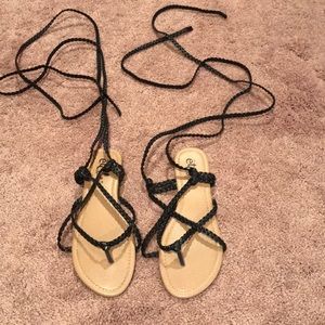 Lace up sandals